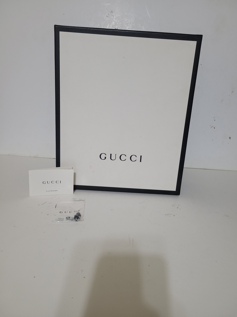 GUCCI Empty Shoe Gift Box Branded White & Black Packaging Box 14"×12"